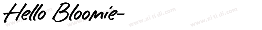 Hello Bloomie字体转换